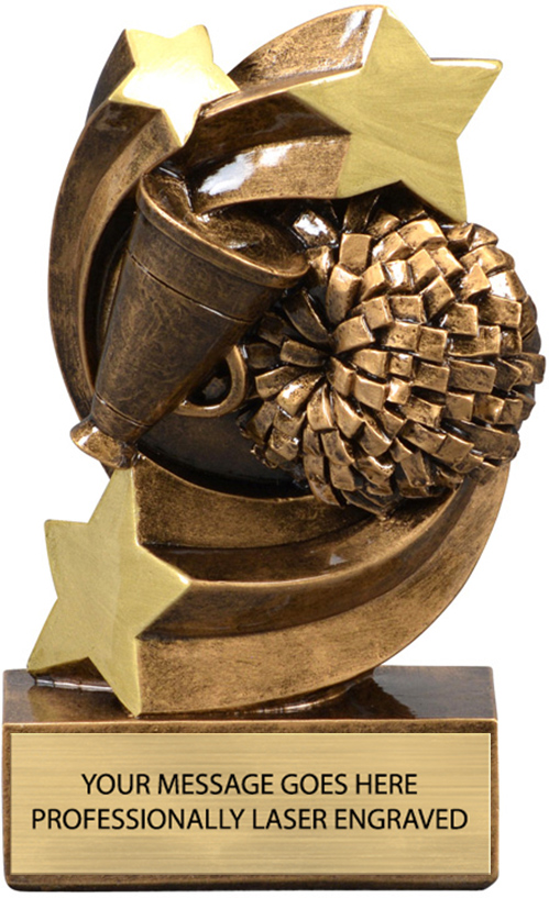 Cheer Star Swirl Resin Trophy