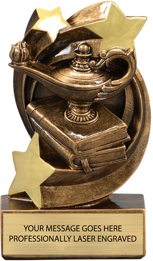Knowledge Star Swirl Resin Trophy