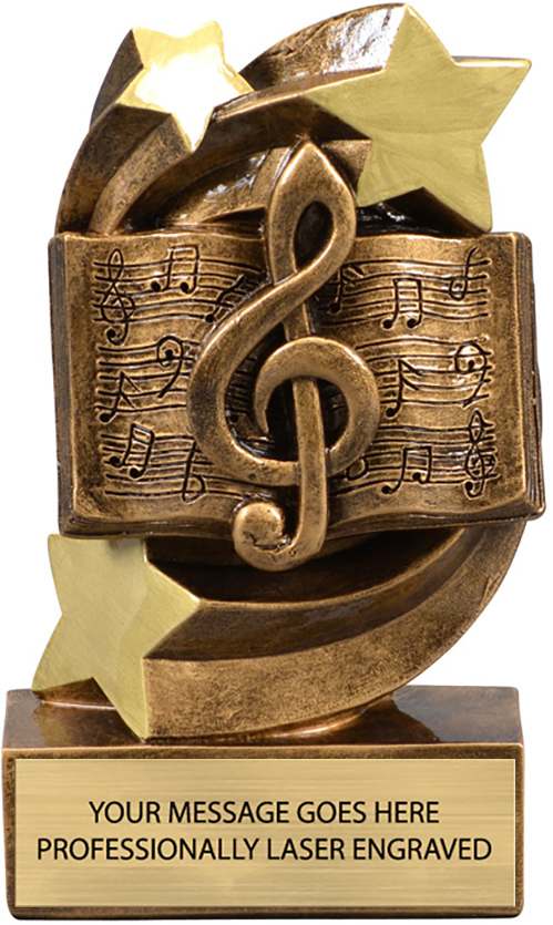 Music Star Swirl Resin Trophy