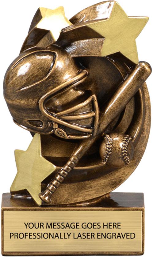 Softball Star Swirl Resin Trophy