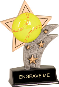 Softball Sport Star Resin Trophy