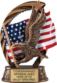 Eagle Star Flame Resin Trophy
