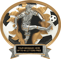 Soccer Male Sport Blaster Resin Trophy
