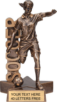 Soccer Billboard Resin Trophy - Female
