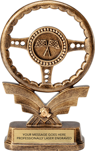 Steering Wheel Resin Trophy