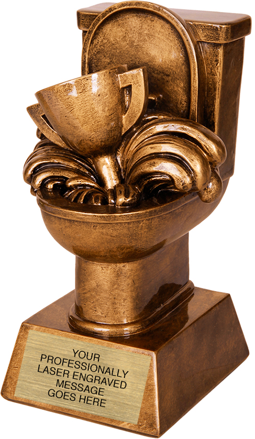 Antique Gold Toilet Loser Award