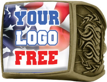 Custom Full Color Championship Ring- Gold