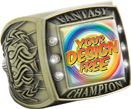 Custom Full Color Fantasy Champion Ring- Gold