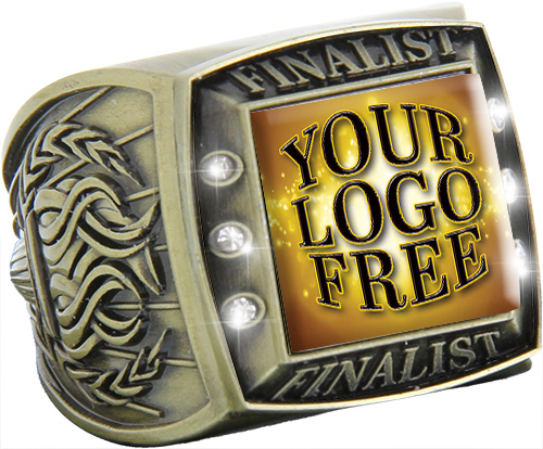Custom Full Color Finalist Championship Ring- Gold