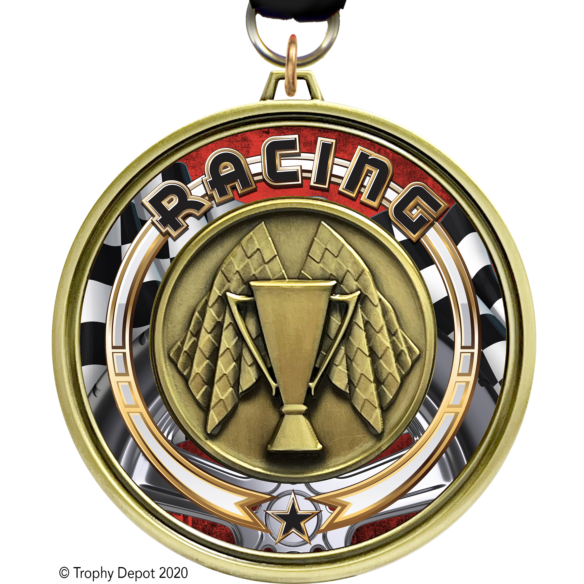 3 inch Eclipse Insert Medal - Racing