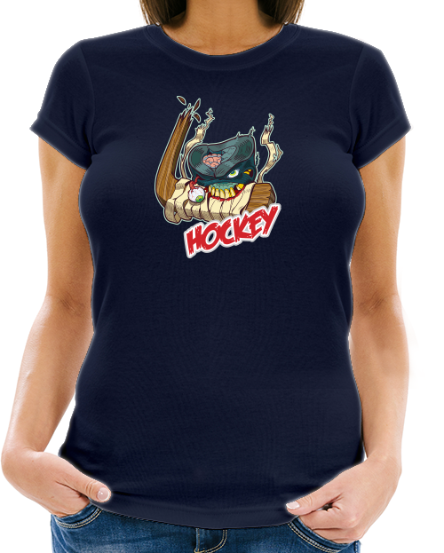 Hockey Zombie Adult Ladies T-Shirt