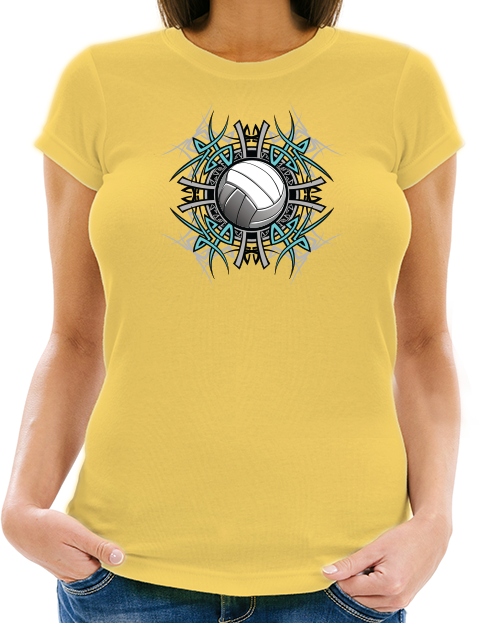 Volleyball Tribal Adult Ladies T-Shirt