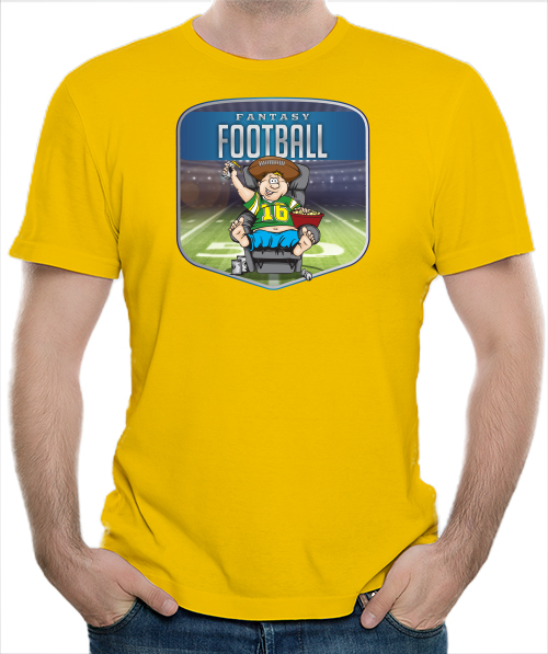 Fantasy Football Recliner Guy Adult T-Shirt - Trophy Depot