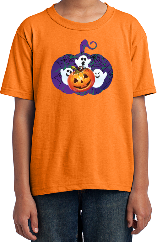 Pumpkin, Spider & Ghost Youth T-Shirt