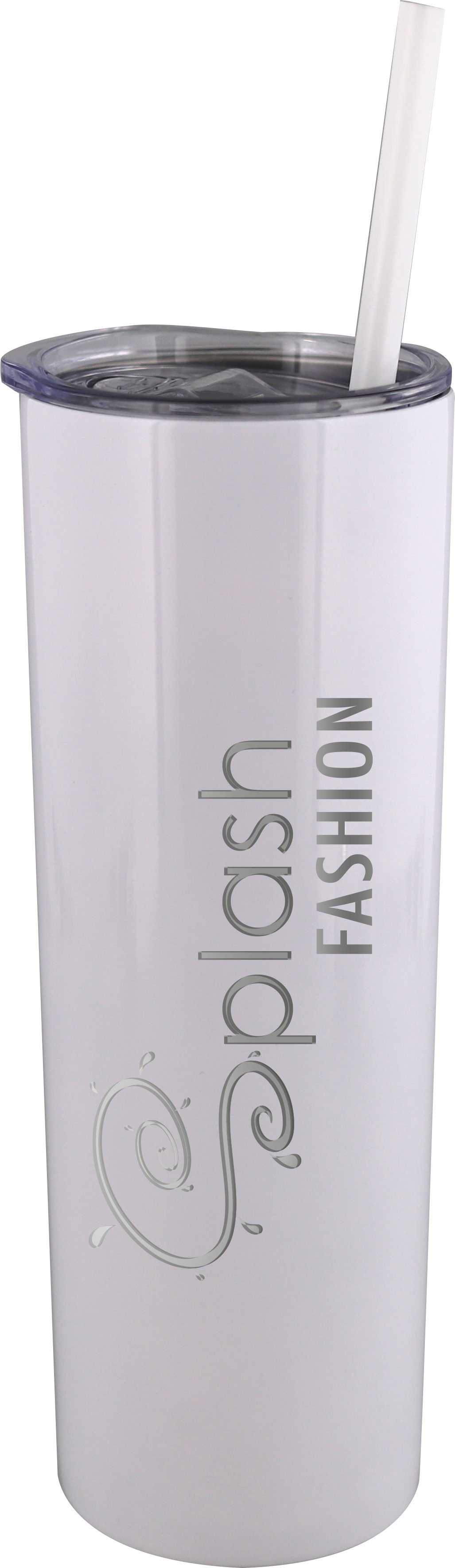 20 oz Skinny Stainless Steel Tumbler - White