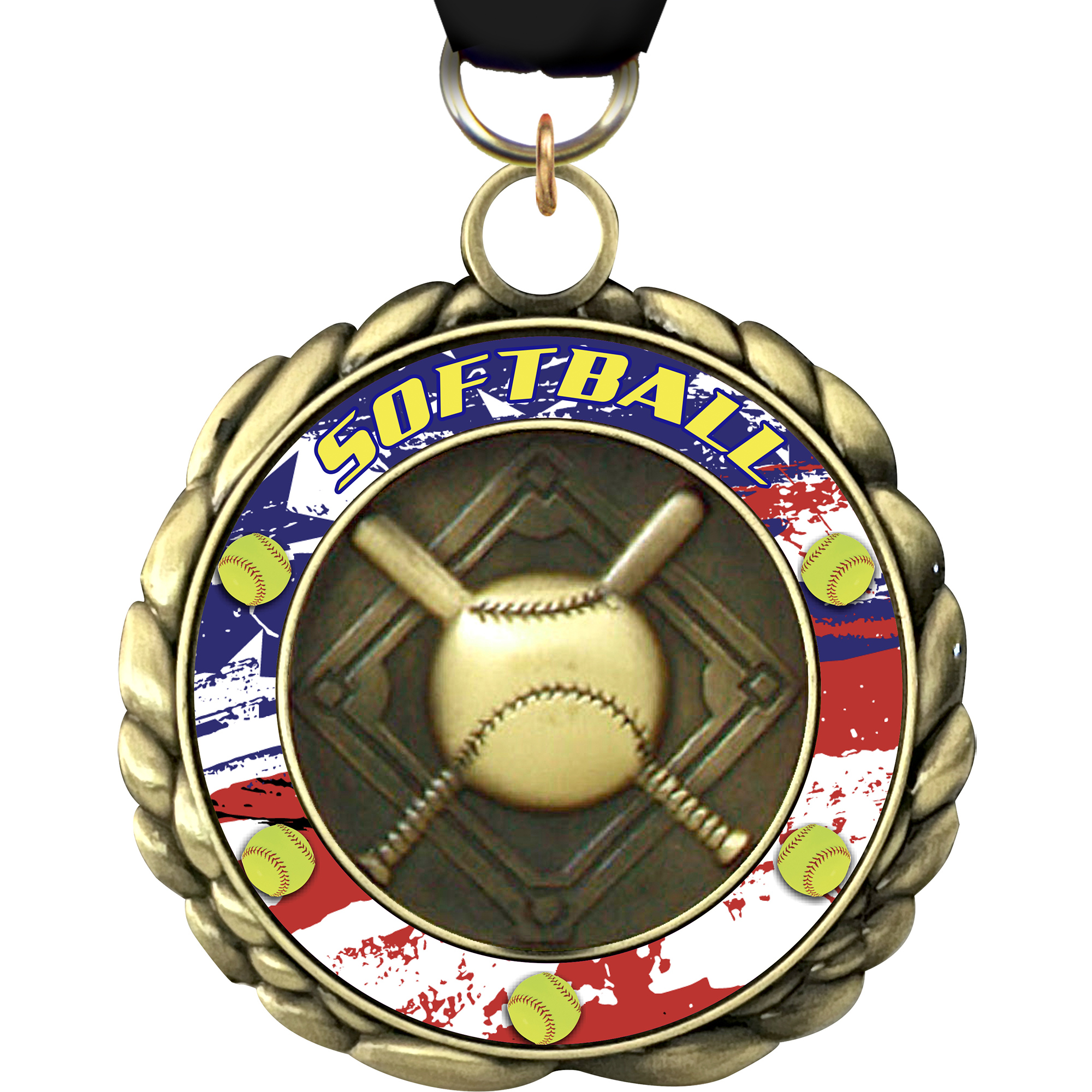 Softball Wraparoundz Insert Medal