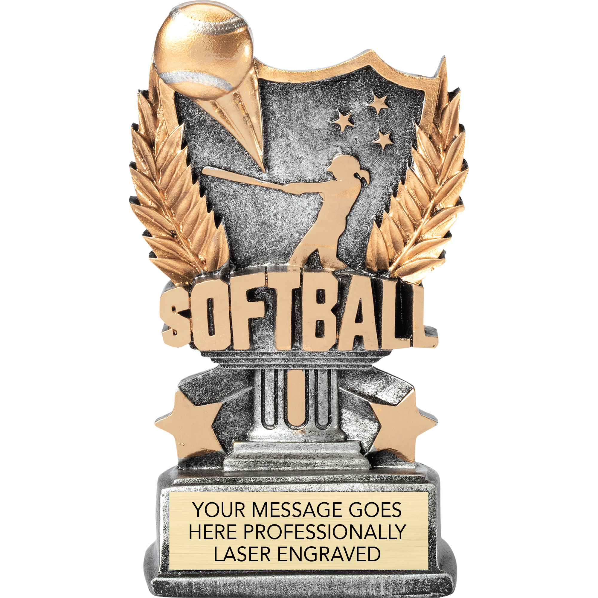 Softball Silver Allstar Resin Trophy