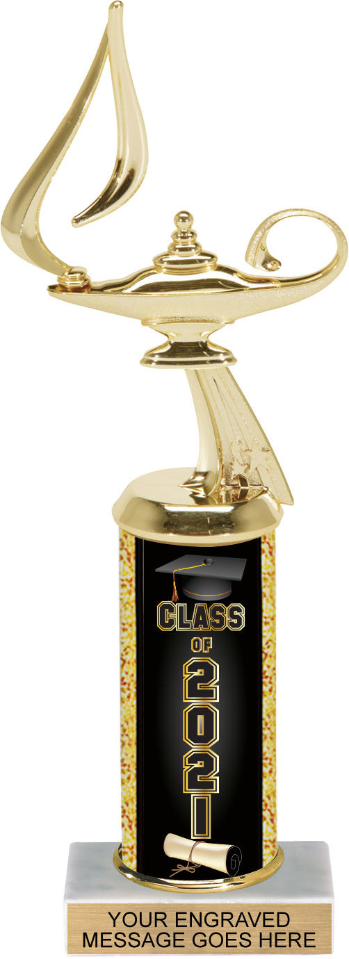 Trophy with Class of 2021 Column - 10 inch