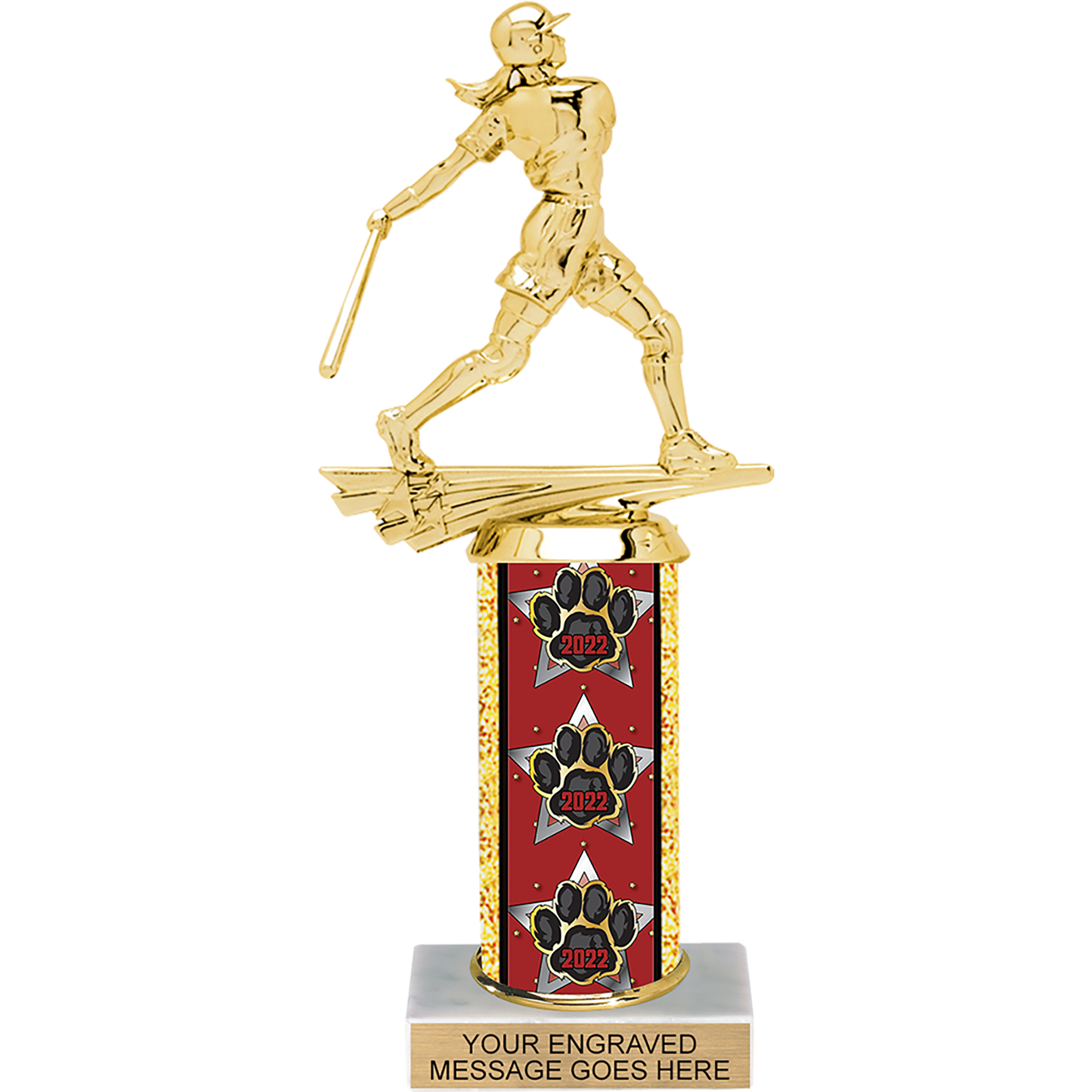 Exclusive Year Paw Column 10 inch Trophy