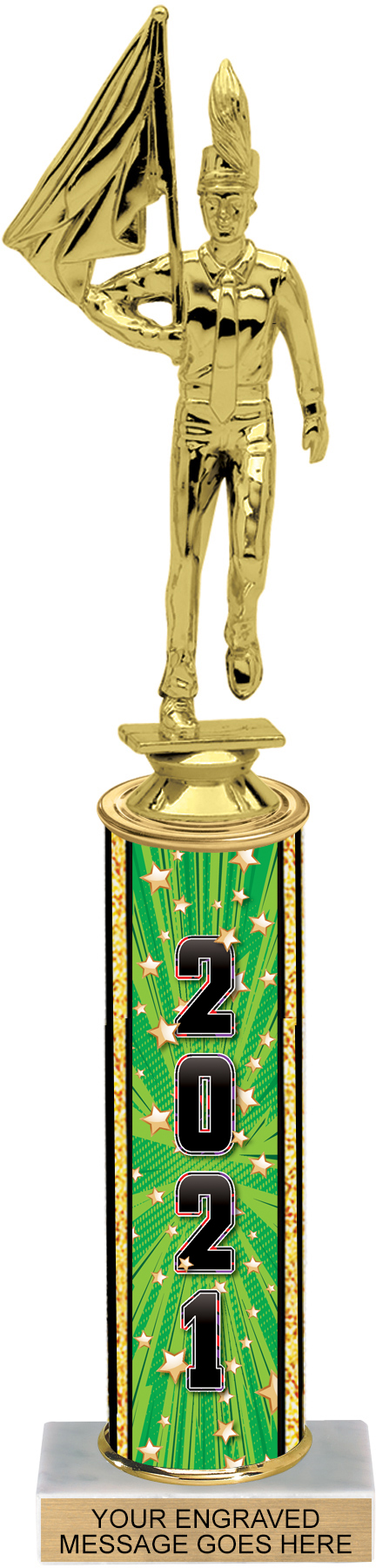 12 inch Comic Stars Year Column Trophy