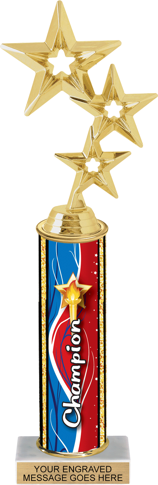 Glow in the Dark Exclusive Champion Ultra-Wave Column Trophy - 12 inch