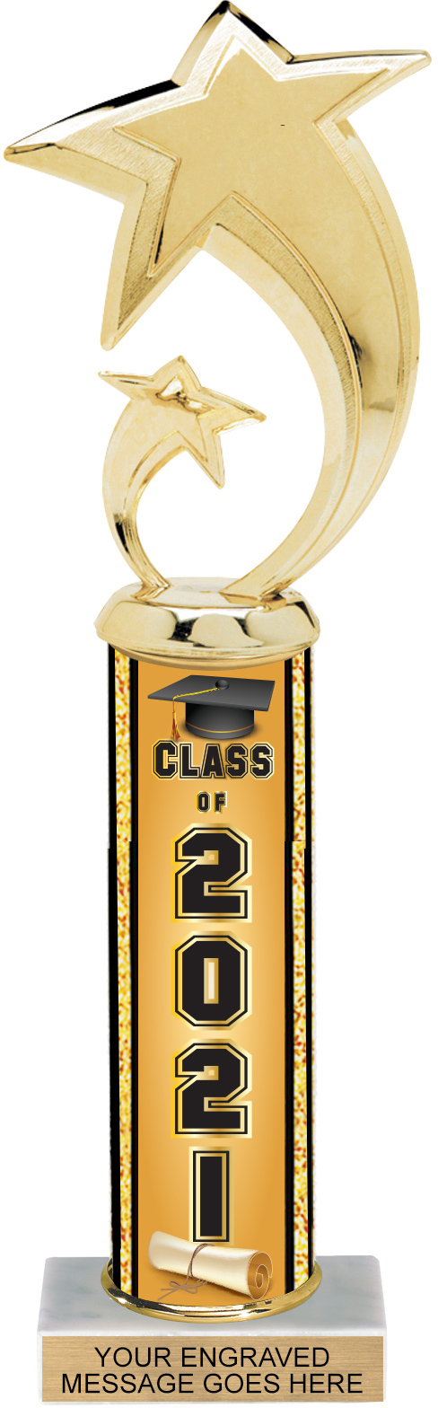 12 inch Class of 2021 Column Trophy