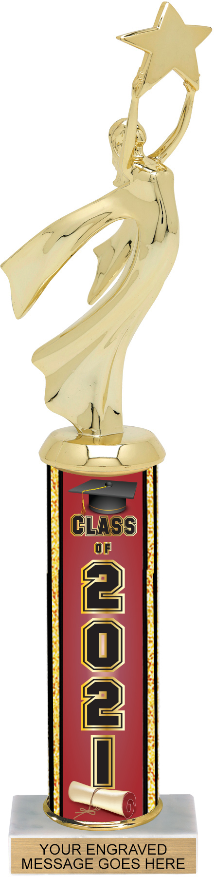 Exclusive Class of 2021 Column 12 inch Trophy