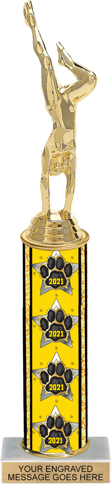 12 inch Year Paw Column Trophy