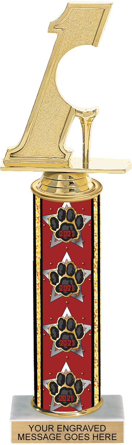 Exclusive Year Paw Column 12 inch Trophy