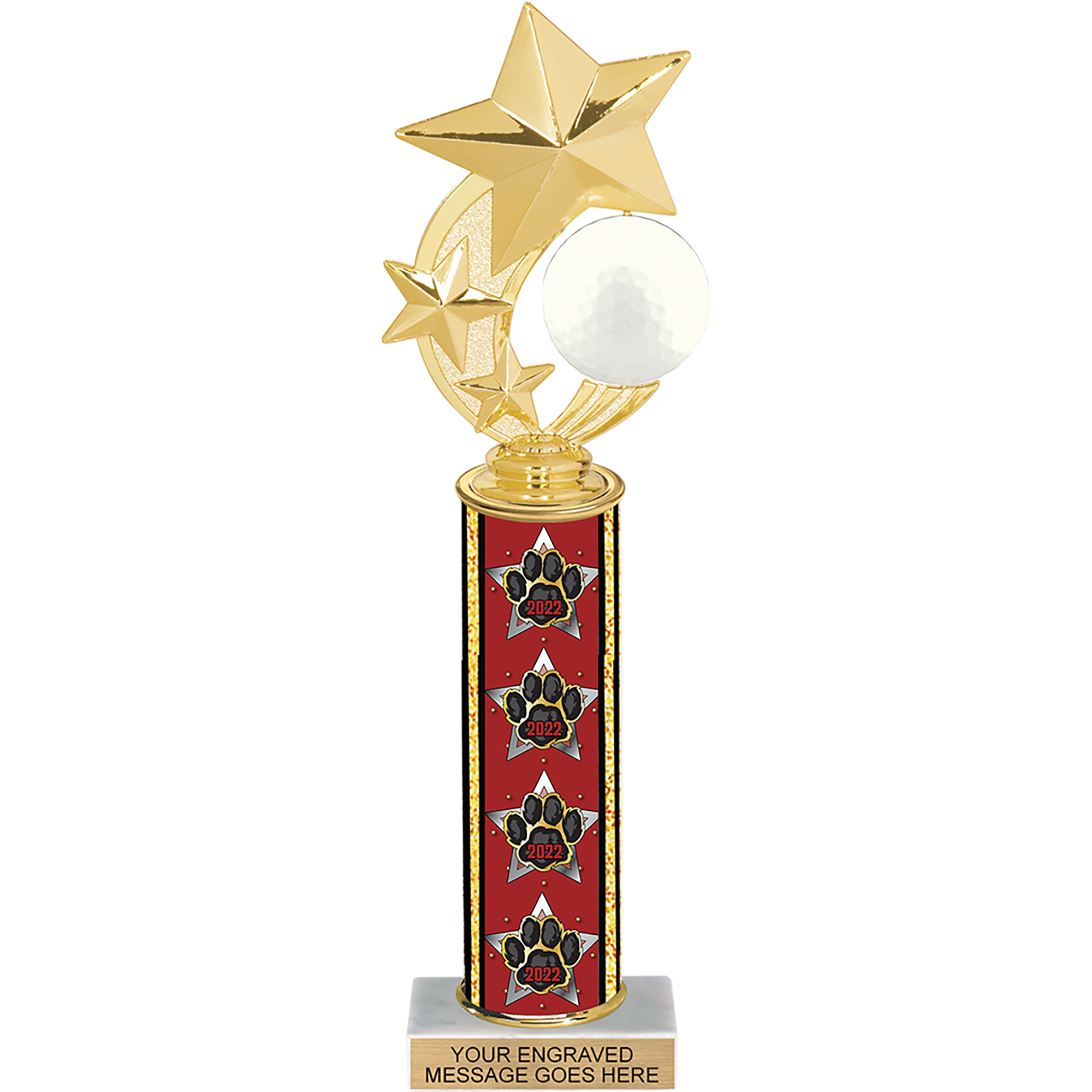 Exclusive Year Paw Column 12 inch Trophy