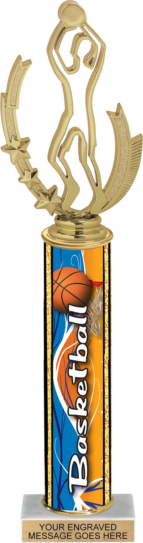 Glow in the Dark Exclusive Basketball Ultra-Wave Column Trophy - 14 inch