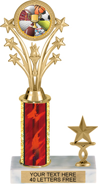 Shooting Star & Torch Insert Trophy with 1 Trim