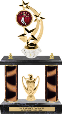 Two-Post Diamond Riser Spinning Color Insert Trophy