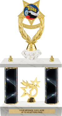Two-Post Diamond Riser Wreath Victory Insert Trophy