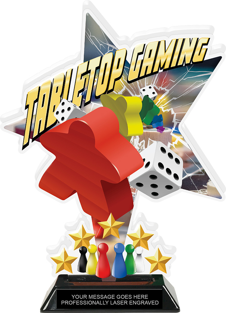 Tabletop Gaming Shattered Star Colorix Acrylic Trophy- 10 inch