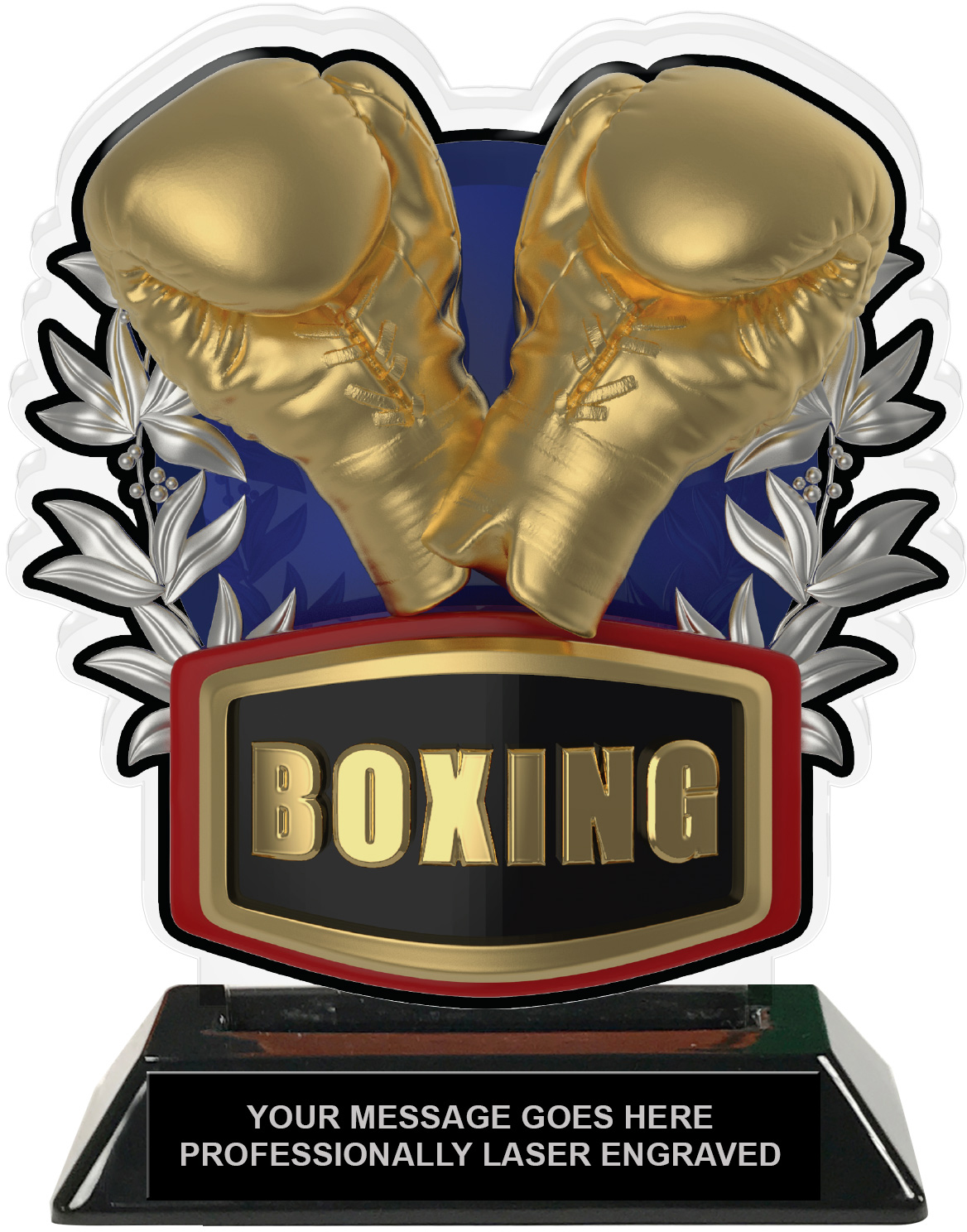 Metallic Boxing Colorix-T Acrylic Trophy - 6.25 inch