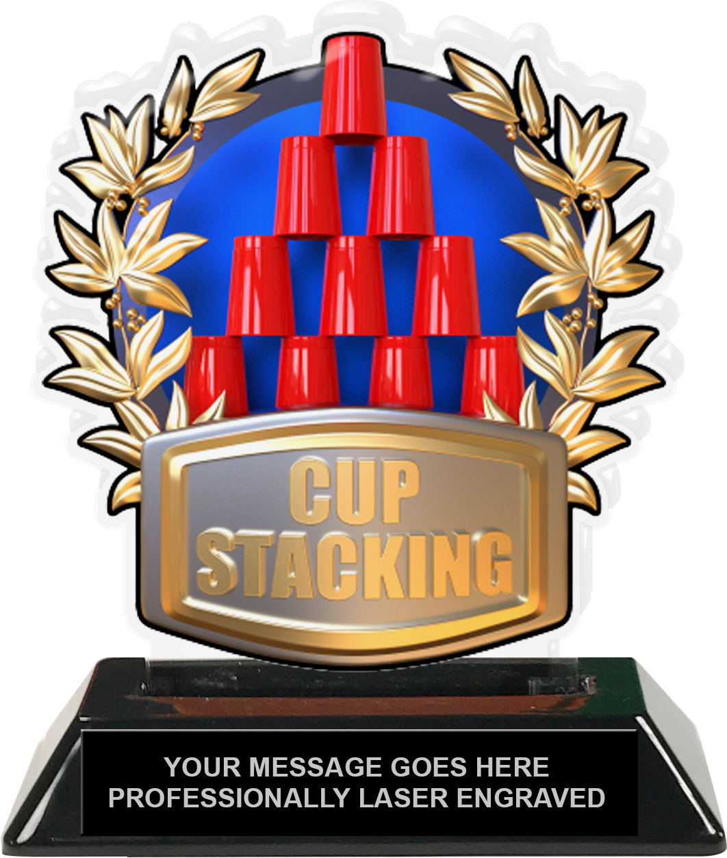 Cup Stacking Colorix-T Acrylic Trophy - 6.25 inch