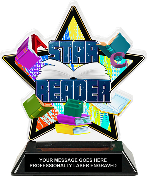 Star Reader Colorix-T Acrylic Trophy - 6.25 inch