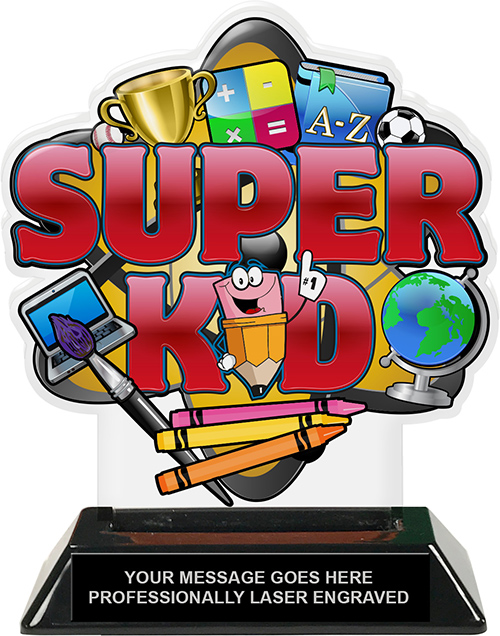 Super Kid Colorix-T Acrylic Trophy - 6.25 inch