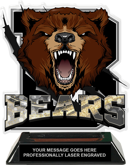 Bears Mascot Colorix-T Acrylic Trophy