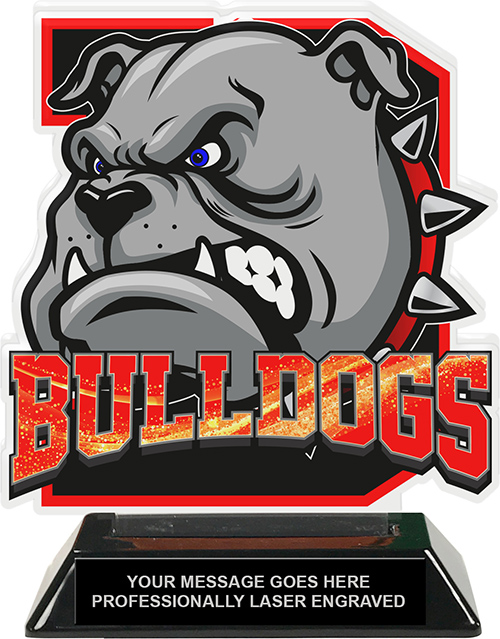Bulldogs Mascot Colorix-T Acrylic Trophy