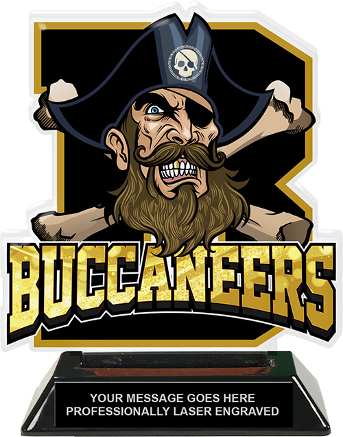 Buccaneers Mascot Colorix-T Acrylic Trophy
