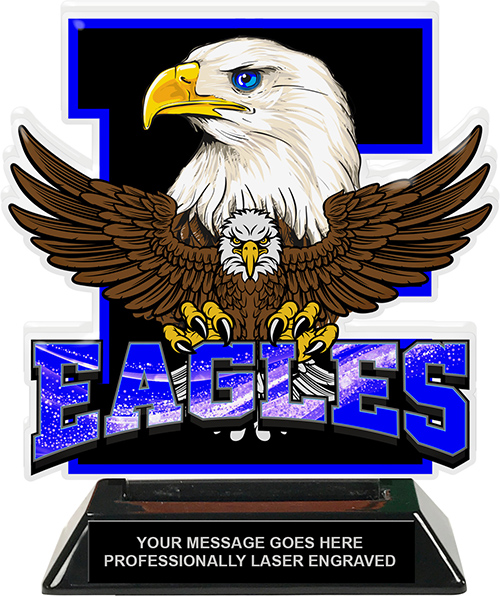 Eagles Mascot Colorix-T Acrylic Trophy