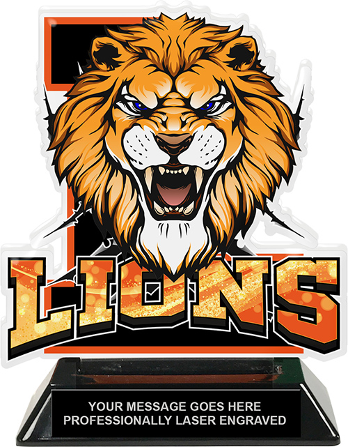 Lions Mascot Colorix-T Acrylic Trophy