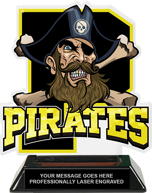 Pirates Mascot Colorix-T Acrylic Trophy