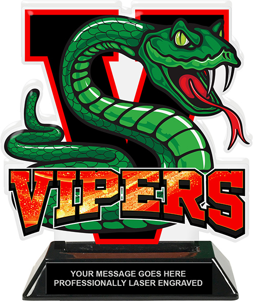 Vipers Mascot Tyke Colorix-T Acrylic Trophy
