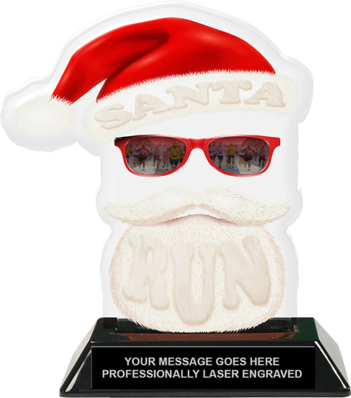 Santa Run Face Colorix-T Acrylic Trophy