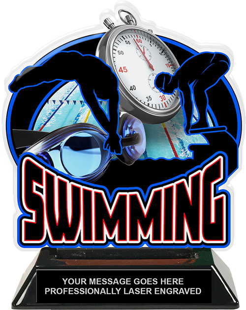 Swimming Colorix-T Acrylic Trophy