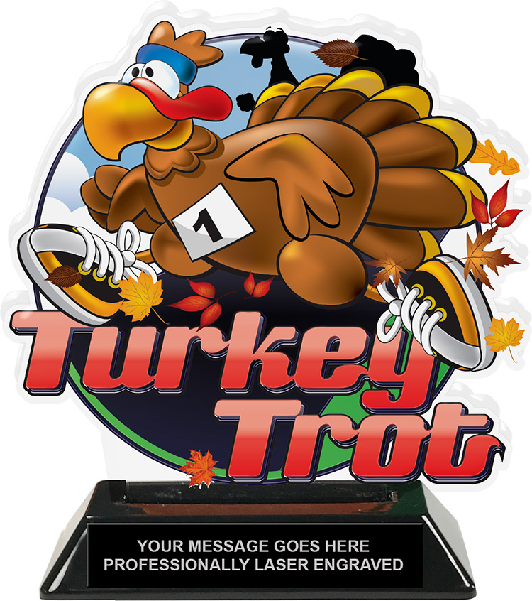 Turkey Trot Colorix-T Acrylic Cut Out -6.25 Inches