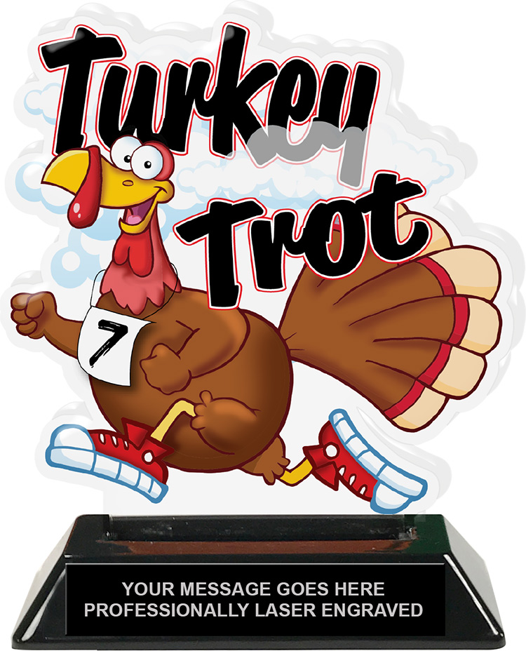 Turkey Trot Cloud Cooked Colorix-T Acrylic Cut Out - 6.25 Inches